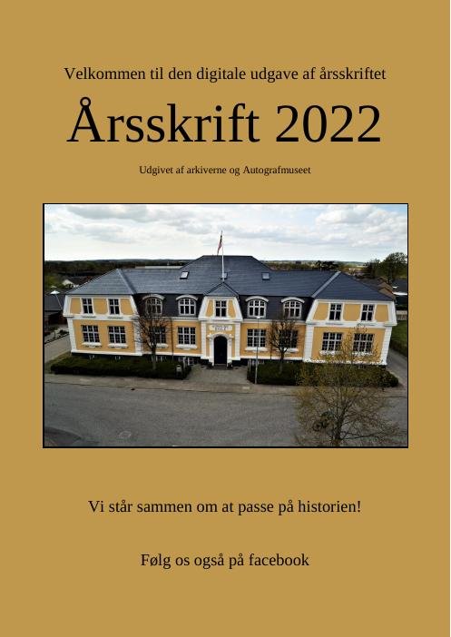 Vildbjerg Arkiv Årsskrift 2022 — forside